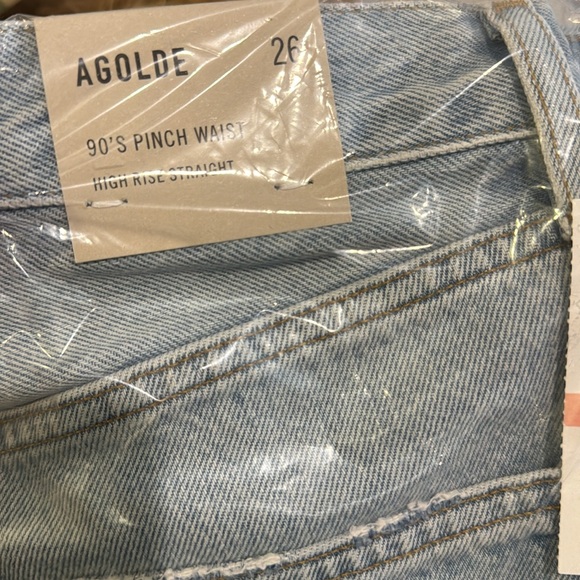 NWT AGOLDE 90's Pinch Waist High Rise Straight Jeans in Focus - Picture 6 of 6